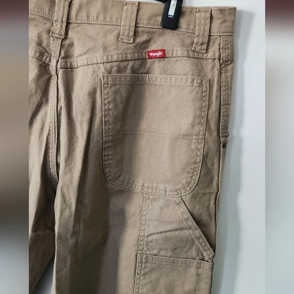 Wrangler Men's Tan Carpenter Pants, NWT, 5 Star, Size 38x32 New - Picture 9 of 12